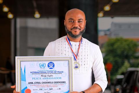 UN-Backed International Cities of Peace Honors Nigerian Media Icon Cyril Odenigbo as Peace Ambassador
